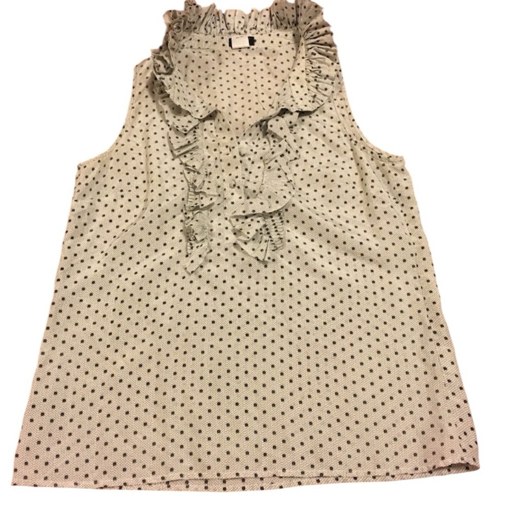 J.Crew ruffle tank top silk size 2